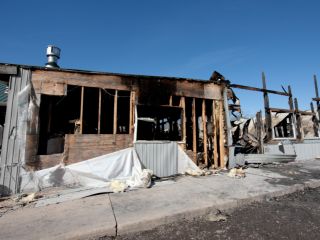 Fire & Water Restoration Services Near Me | Drywall Repair Chatsworth Eco-friendly fire damage restoration process in progress at a Chatsworth home